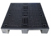 MEDIUM  BLACK PLASTIC PALLETS FOR EXPORT