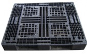 MEDIUM  BLACK PLASTIC PALLETS FOR EXPORT