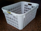 White Rectangular Harves Plastic Baskets