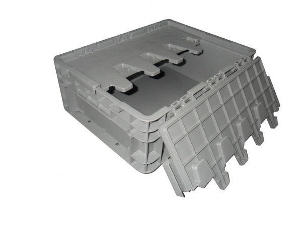 Automotive Industry Stacking Plasitc Container Attached Lids