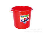 RED Round  Plastic Buckets With Attached Arm