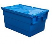 EURO RECYCLED PLASTIC BOXES WITH ATTACHED LID