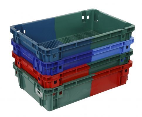 Bi-Color Stack & Nest Plastic Containers